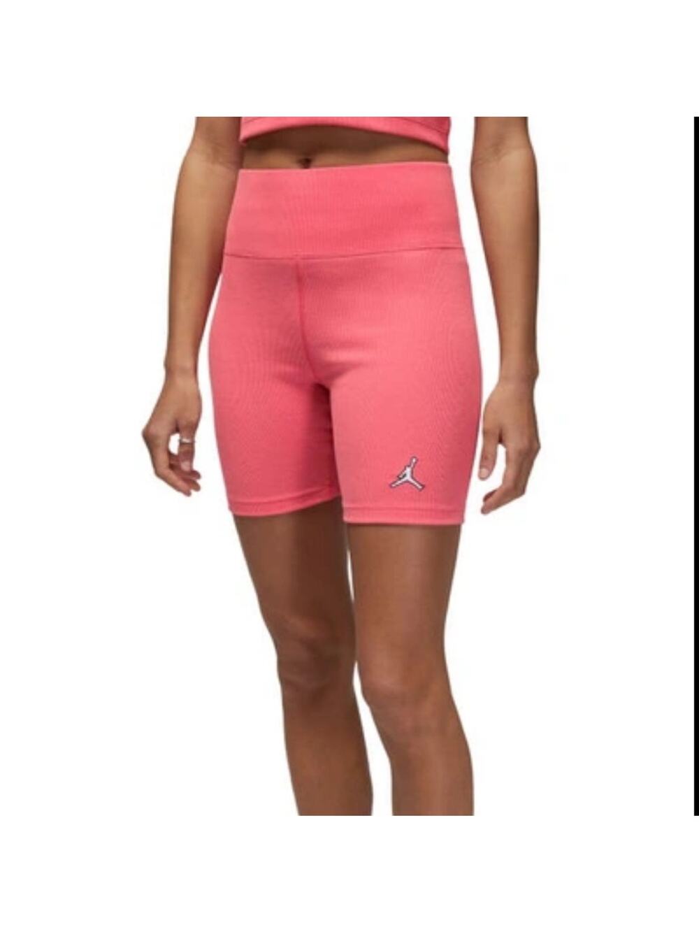 NWOT Air Jordan Women's Ribbed Pink Bike Shorts – Sz S